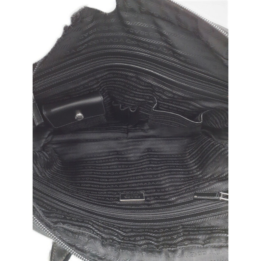 Prada leather saffiano nylon Black briefcase - Picture 3 of 9